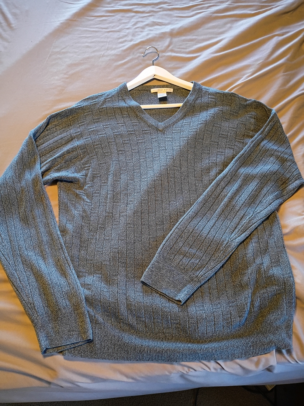 Geoffrey Beene Men's V-Neck Sweater - Gray